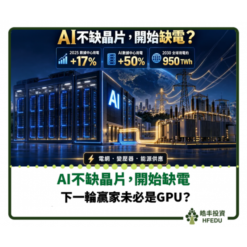 【AI不缺晶片，開始缺電？下一輪贏家未必是GPU】
